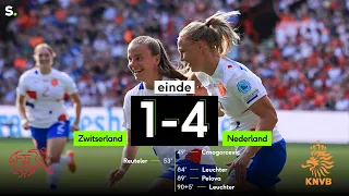 Highlights uit de match Zwitserland-Nederland: 1-4