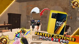 FASTEST CLUTCHES IN BGMI 3.1 UPDATE💥POCO X6 PRO SMOOTH➕ 90 FPS PUBG / BGMI TEST⚡2024