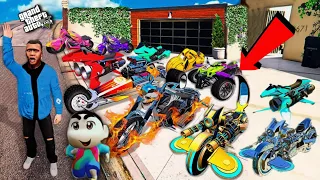 SHINCHAN And MOTU Collecting RARE ELEMENTAL MOTORBIKE  From PENNYWISE In GTA 5 !