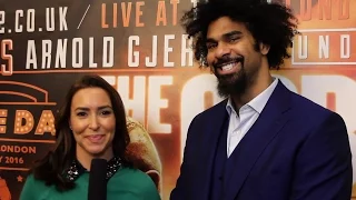 David Haye talks to Sophia De Stefano about Shannon Briggs and his next fight