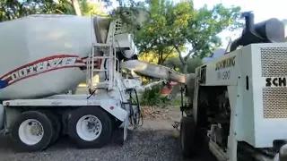 Concrete trailer pumping amped up on coffee with Muddyfeet