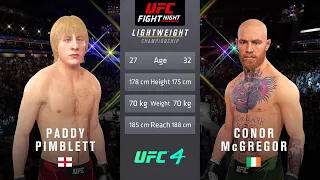 Paddy Pimblett vs Conor McGregor Full Fight - UFC Fight Of The Night