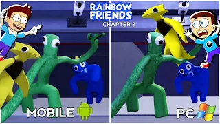 Roblox Rainbow Friends Chapter 2 Mobile vs PC | Shiva and Kanzo Gameplay
