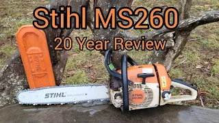 Stihl MS260 20 year review & start up!