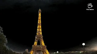 Eiffel Tower light show #eiffeltower #nightlights #paris