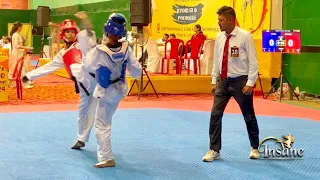 Ankur 🔵 vs Mrinmoy🔴Taekwondo Junior boys 45kg semi final match #taekwondo