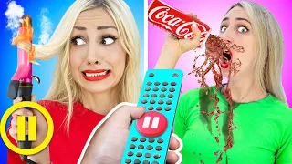 EXTREME PAUSE CHALLENGE FOR 24 HOURS! CRAZY AND FUNNY PRANKS FOR FRIENDS AND FAMILY