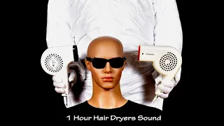 Two Hair Dryers Sound 39 | Visual ASMR | 1 Hour White Noise to Sleep and Relax