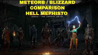 Diablo 2 Resurrected - (Hell Farming Mephisto) Meteorb and Blizzard Comparison -