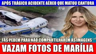 Vazam fotos de Marília Mendonça, após avião; fãs pedem para que imagens não sejam divulgadas