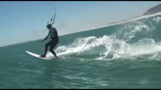 Great White Attacks Kitesurfer cameraman - South Africa