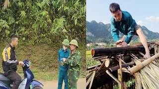 Police set up checkpoints.Hung Mai Together repaired the roof when it was destroyed by bad guys. LTM