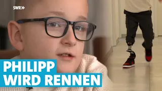 Freiheit mit erster Erwachsenen-Prothese für den 9-jährigen Philipp