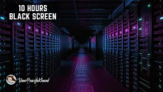 SERVER ROOM Sound | 10 Hours WHITE NOISE Black Screen | Calm, Relax, Soothe a Baby