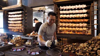 하루 800마리 팔리는 참나무 통닭 장작구이 전문점, 신호등 | Oak wood-grilled whole chicken | Korean Street food