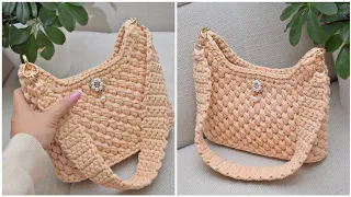 Crochet simple bag with corn pattern Easy level for beginners