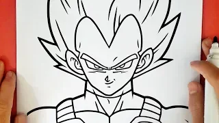 COMO DIBUJAR A VEGETA SUPER SAIYAJIN DIOS AZUL