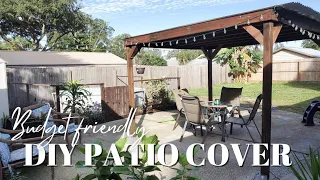 DIY Patio cover | Under $400 in materials | Budget friendly backyard patio cover