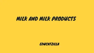 MCQ on Milk and milk products PART 1