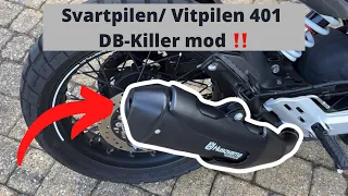 How to Svartpilen / Vitpilen 401 DB-Killer mod - SOUND!