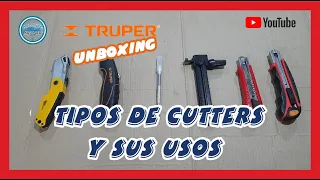 🔧 Tipos de Cutters 🗡y sus usos - Unboxing Trincheta Truper - Cutters Features - Momento Argento 🛠 🛠🛠