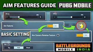 AIM FEATURES NEW BASIC SETTING GUIDE IN HINDI | Aim Camera Rotation Feature Setting For PUBG MOBILE