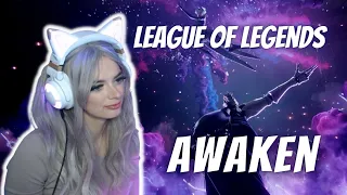 Reacting to Awaken | Season 2019 Cinematic - League of Legends | Gamer girl react