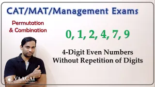 Number of 4-Digit Even Numbers | Permutation & Combination | CAT/MAT/Management Exams