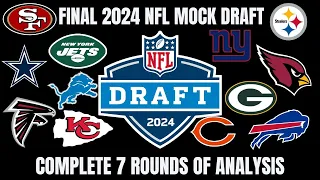 FULL 7 ROUND 2024 NFL MOCK DRAFT | MASSIVE TRADES - BEARS, COWBOYS BECOME ELITE