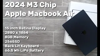 2024 Macbook Air 15" M3 Chip 8GB 256SSD unboxing #Apple #macbookair #unboxing