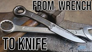 Handforging a Knife from an Wrench - Knifemaking project for beginners