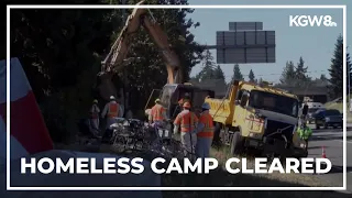 Large homeless camp cleared in Salem, people left with few options