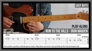 Easy Guitar Riffs - Run to the Hills (TAB) - Iron Maiden