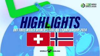 SWITZERLAND v NORWAY - BKT Tires World Women's Curling Championship 2024 - Highlights