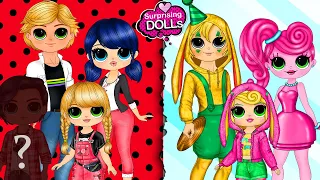 Encanto, Mommy Long Legs, Harley Quinn & Ladybug Couples Switch Up - DIY Paper Dolls & Crafts