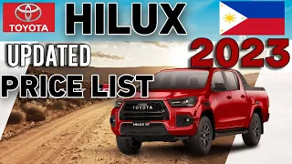 TOYOTA HILUX 2023 UPDATED PRICE LIST & SPECS PHILIPPINES