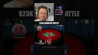 $23K Heads Up Battle | PokerStaples Shorts