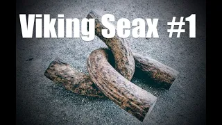 Forging A Viking Seax From Anchor Chain Wrought Iron & Damascus Steel, Bladesmithing And Knifemaking