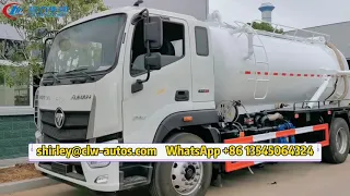 Foton Aumark 10Tons Vacuum Sewage Suction Tanker Drainage Sewer Septic Jetting Cleaning Truck