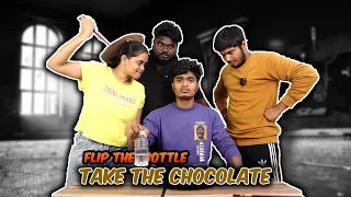 Last Place ku Ipadi Adichikuraanga!😳 -Flip the Bottle and Take the Chocolate Challenge😅🔥