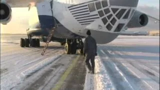 ILYUSHIN 76 Cockpit Flight out of Baku, Azerbaijan