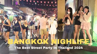 [4K] Bangkok Nightlife 2024! Crazy Midnight Life in Khaosan Road. April 2024.
