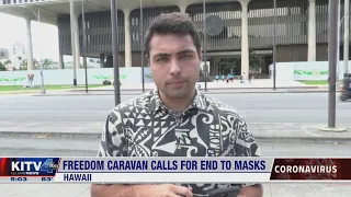 Hundreds come out for "Freedom Caravan" calling for end to mask mandate