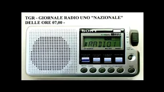 ROMA, MERCOLEDI' 27 GENNAIO 2021 - TGR - GIORNALE RADIOUNO "NAZIONALE" DELLE ORE 07,00 -