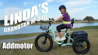Linda and The Addmotor GrandTan M-340 E-Trike