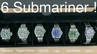 Bandingin 6 Homage submariner ! ⭐️ Harga 1 - 2 jutaan   ⭐️ Steeldive San Martin Pagani Design Loreo