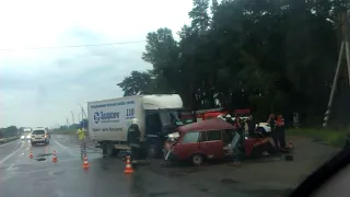 Страшная авария на Киевской трассе(Полтава-Харьков) 26.07.2018