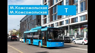 Поездка на троллейбусе СВАРЗ-МАЗ 6275 9804 по маршруту Т