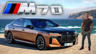 2024 BMW i7 M70 xDrive in Liquid Copper Sapphire Black