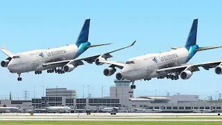 Two Boeing 747 Almost Collide When Landing I X-Plane 11